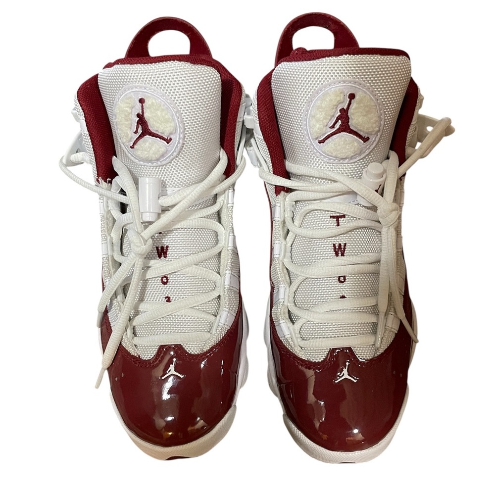 Jordan 6 Rings Red and White Sneakers